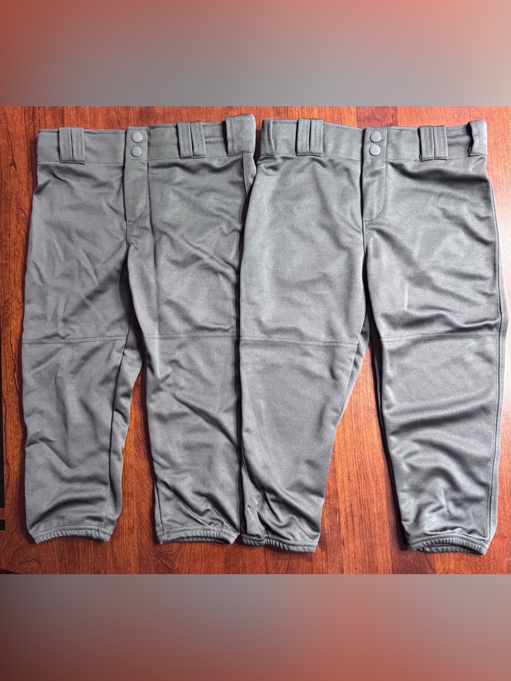 Badger Sport Girls Medium Gray Softball Pants – 2 Pair Bundle